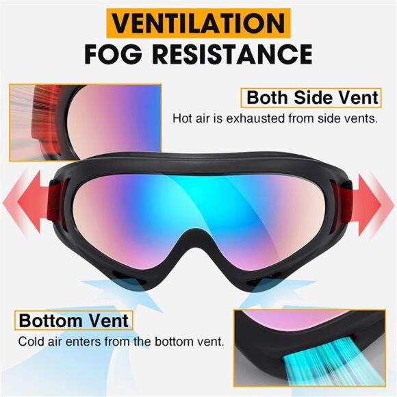 Kids Motorcycle Goggles, 2-Pack Dirt Bike Goggles for Child, ATV Off-Road - Picture 5 of 7